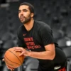 Jontay Porter warms up before a Toronto Raptors game against the Portland Trail Blazers